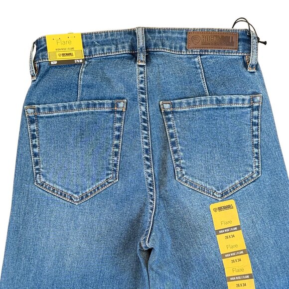 NEW Rock & Roll Denim Highrise Relaxed Flare Jeans – Women's Size 26x34 - Picture 7 of 8
